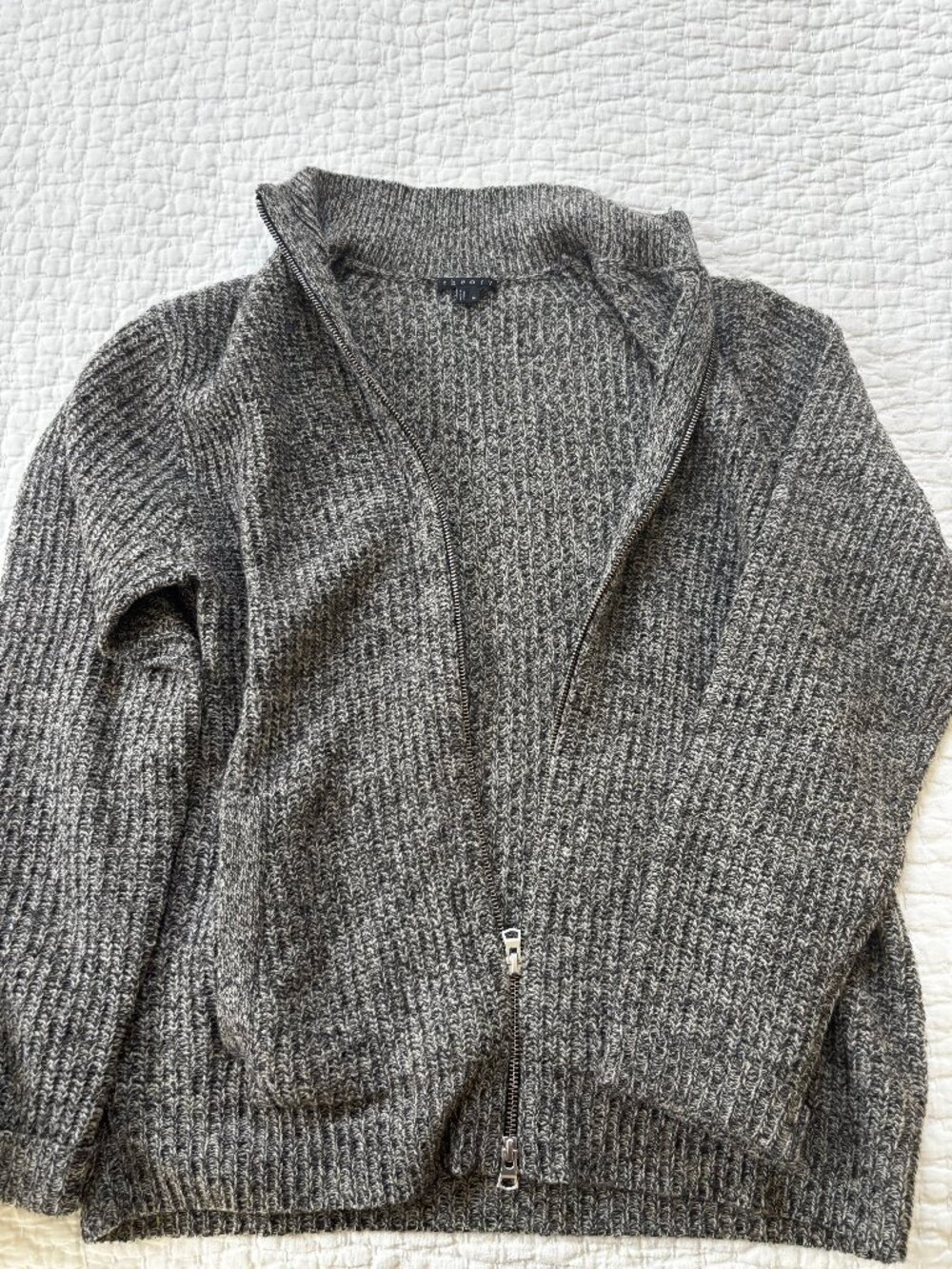 Theory zip-front men's cardigan sweater, medium - Picture 7 of 7